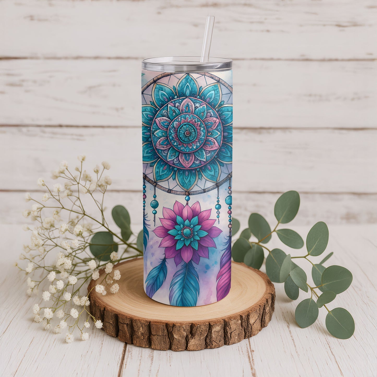 Boho Dream Catcher 20 oz. Skinny Tumbler