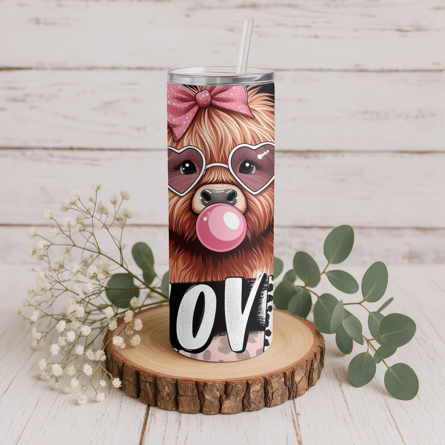 Highland Cow Love 20 oz. Skinny Tumbler