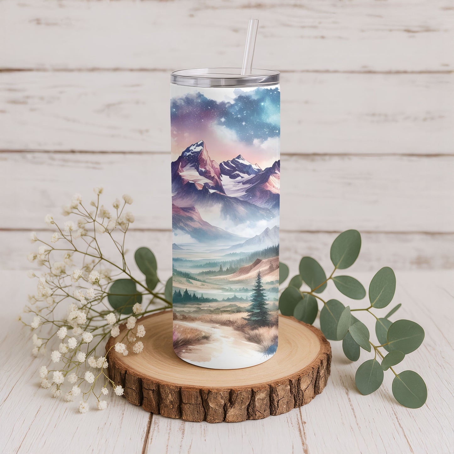 Mountain Landscape 20 oz. Skinny Tumbler
