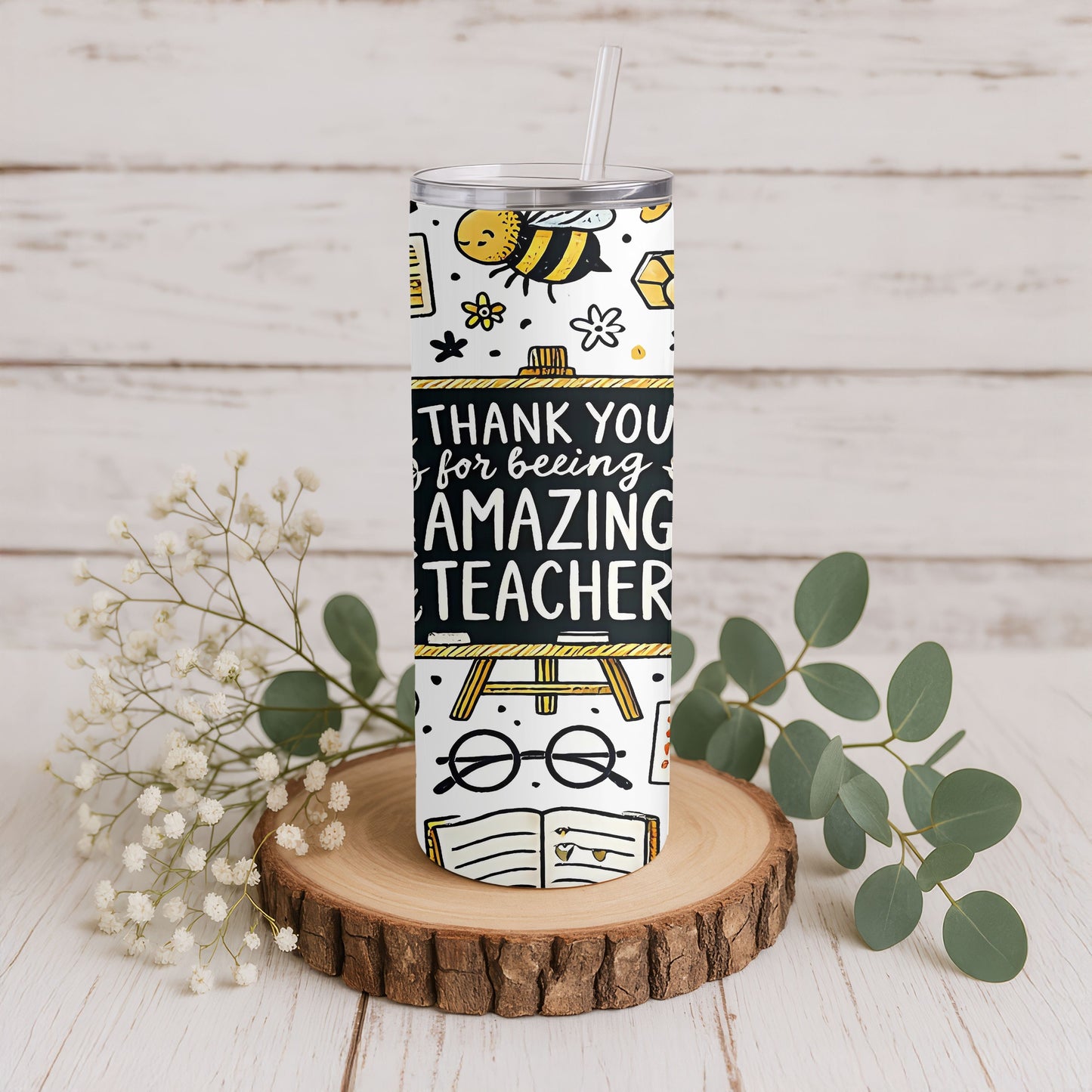 Teachers Bee Amazing 20 oz. Skinny Tumbler