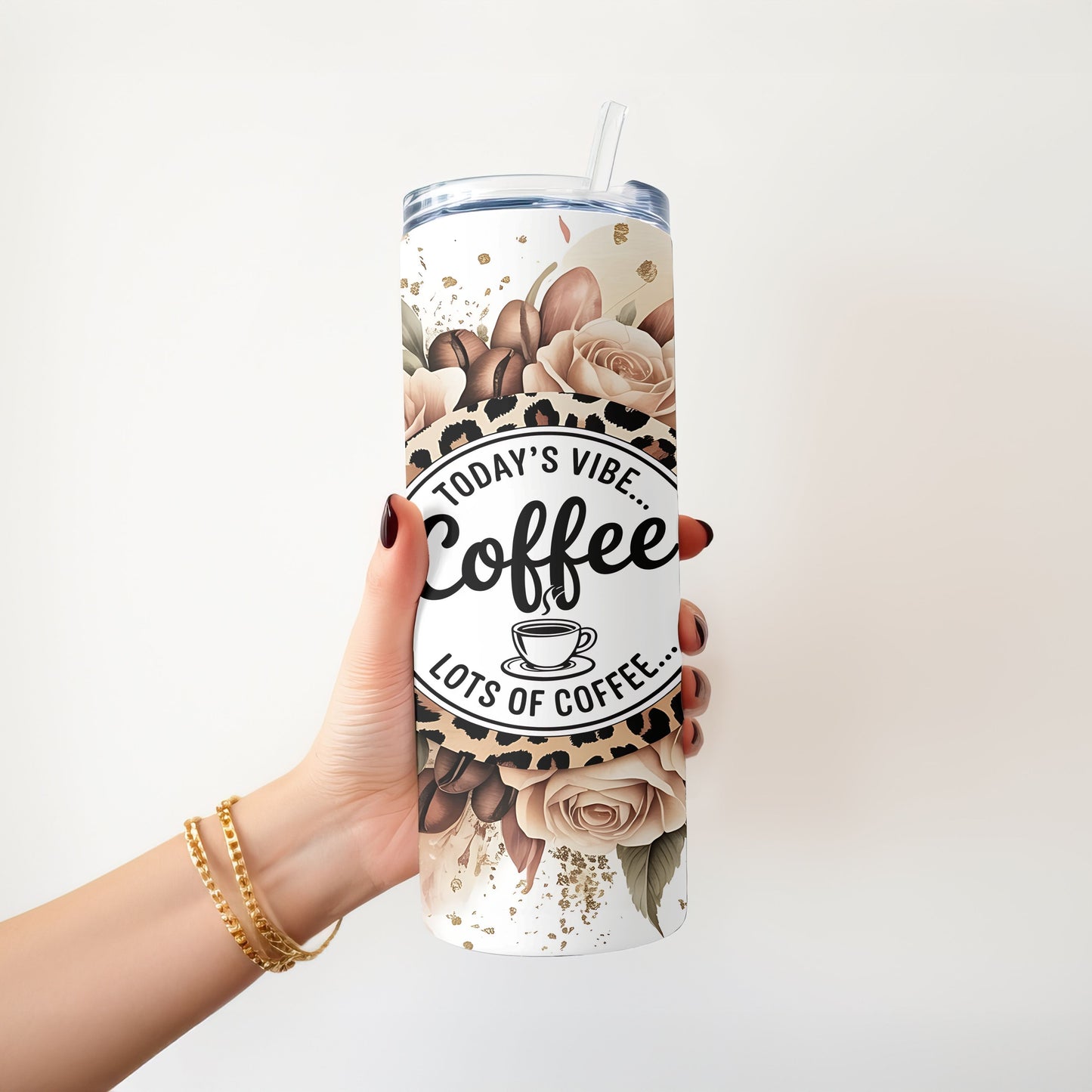 Today's Vibe...Coffee 20 oz. Skinny Tumbler