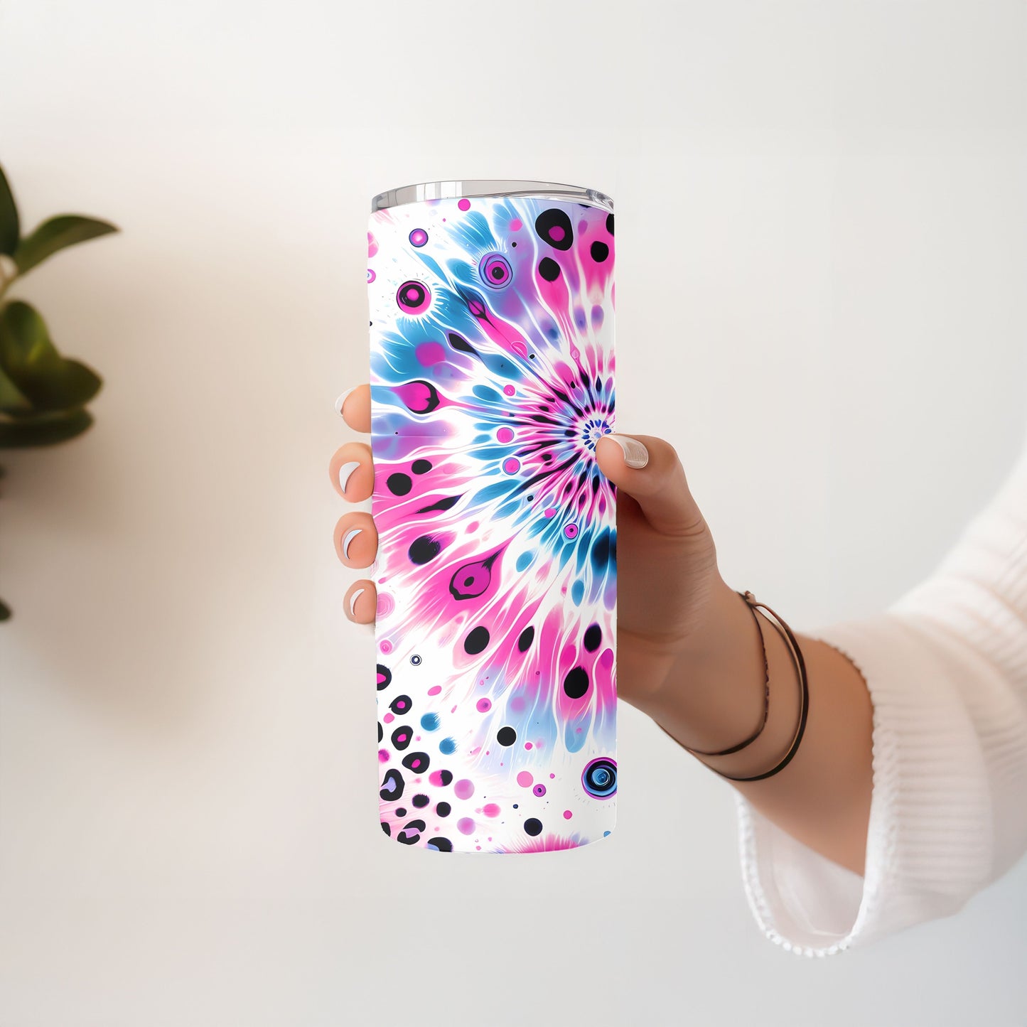 Pink Tie Dye 20 oz. Skinny Tumbler