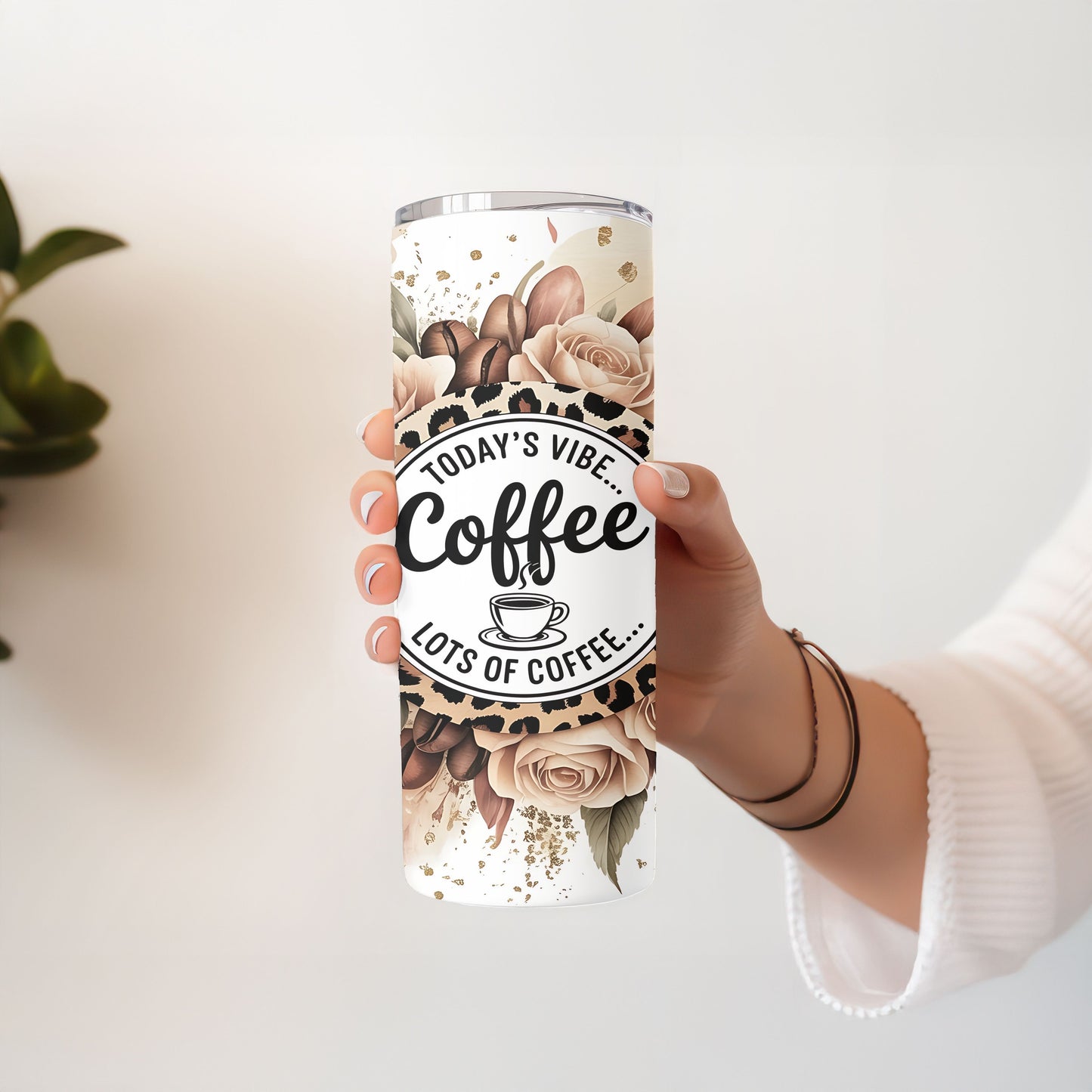 Today's Vibe...Coffee 20 oz. Skinny Tumbler