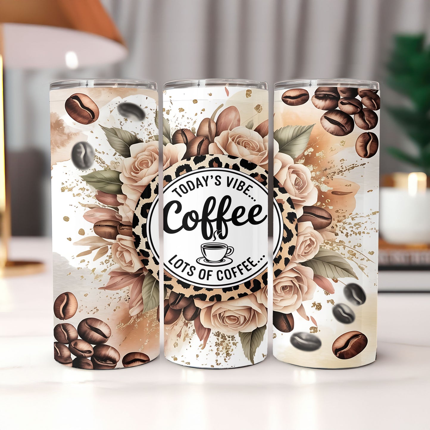 Today's Vibe...Coffee 20 oz. Skinny Tumbler