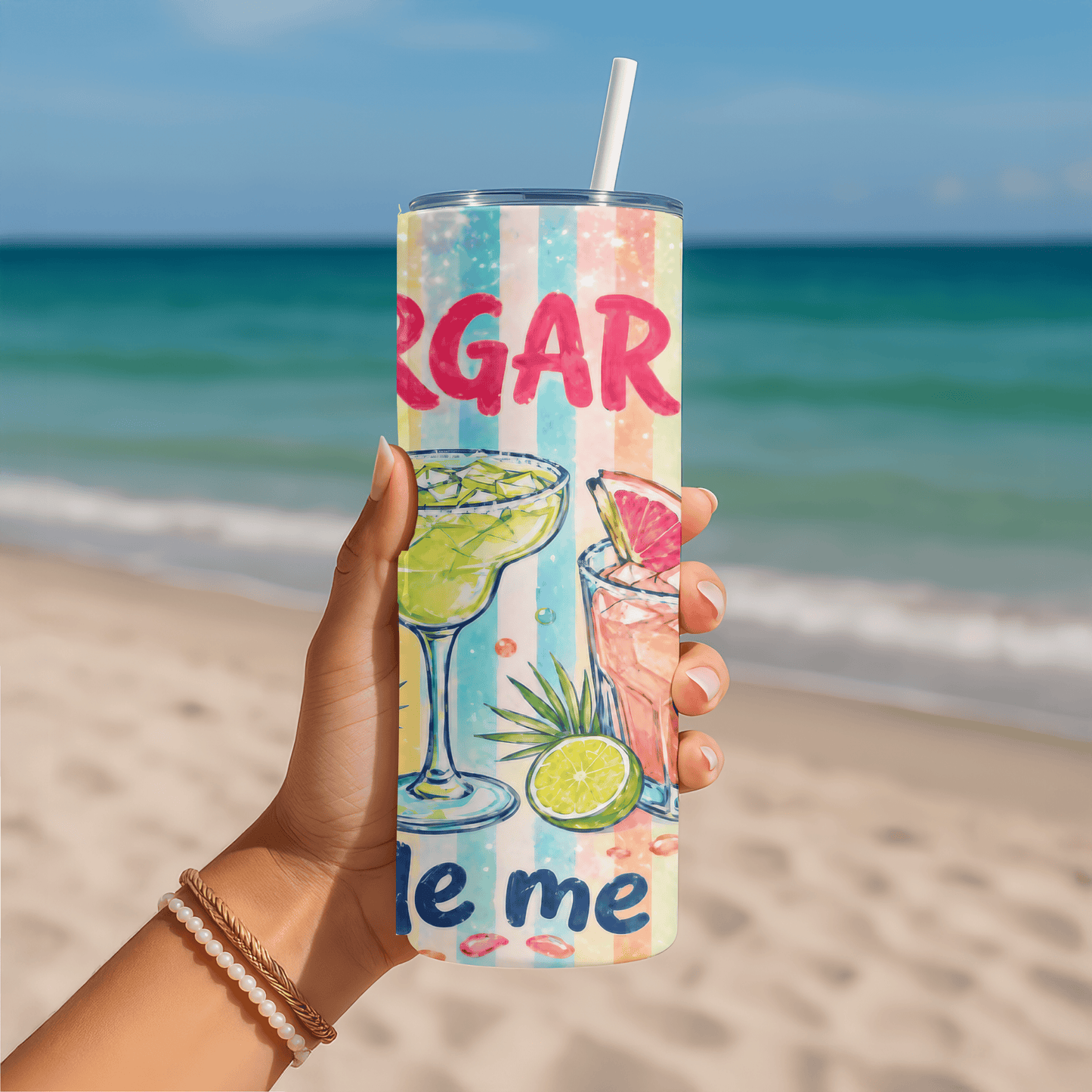 Margaritas made me do it 20 oz,  Skinny Tumbler