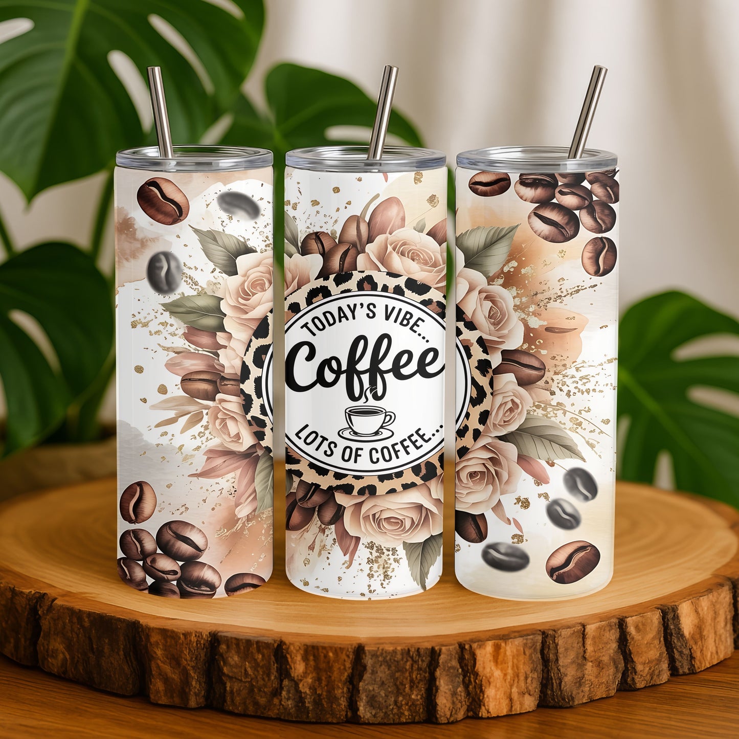 Today's Vibe...Coffee 20 oz. Skinny Tumbler