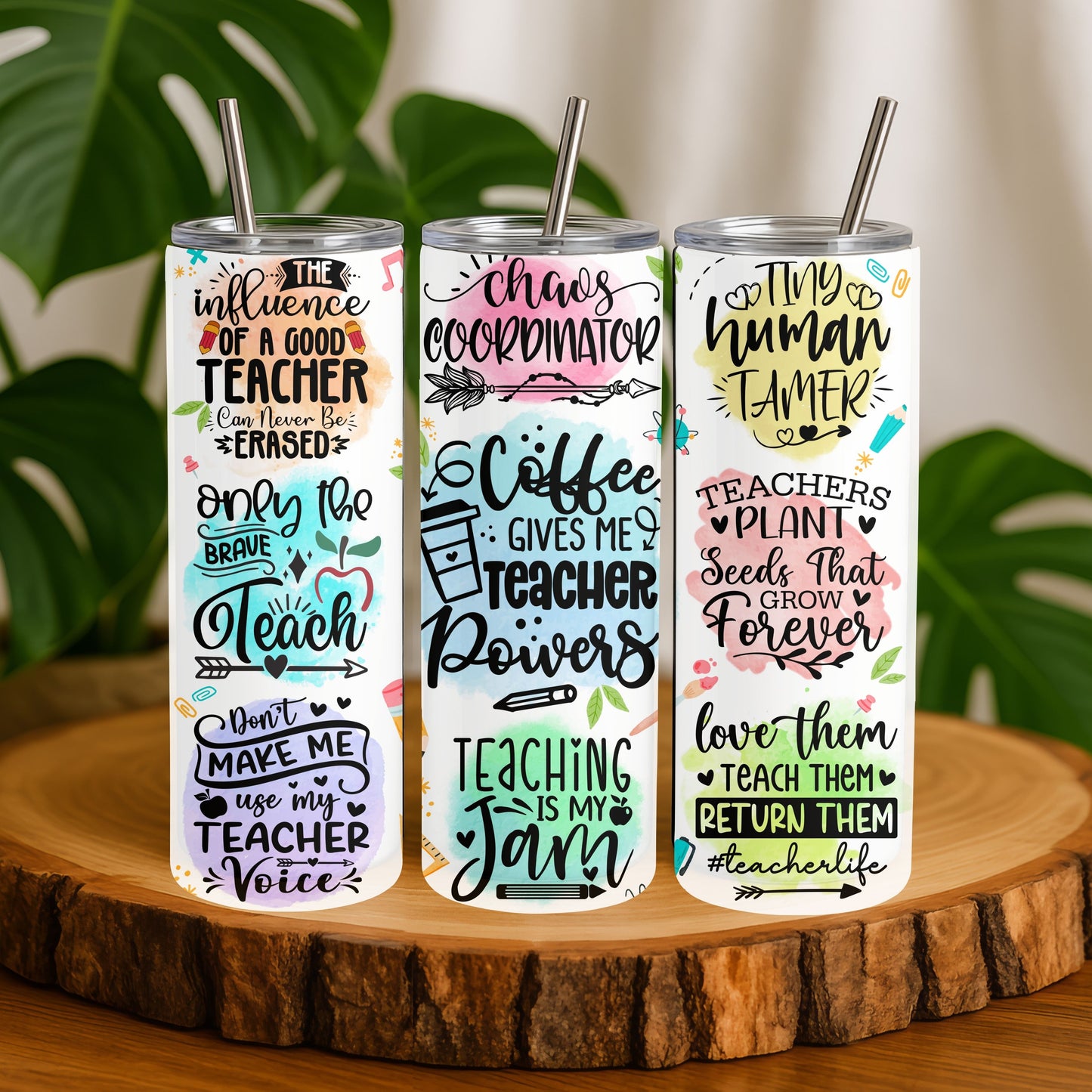 Teacher Powers  20 oz. Skinny Tumbler