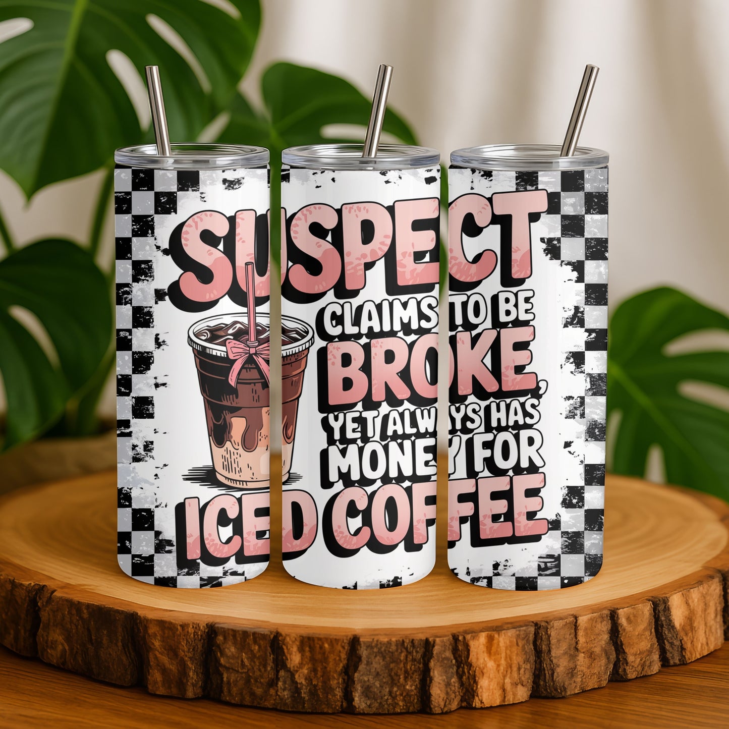 Suspect Claims Broke Iced Coffee Trend 20 oz. Skinny Tumbler