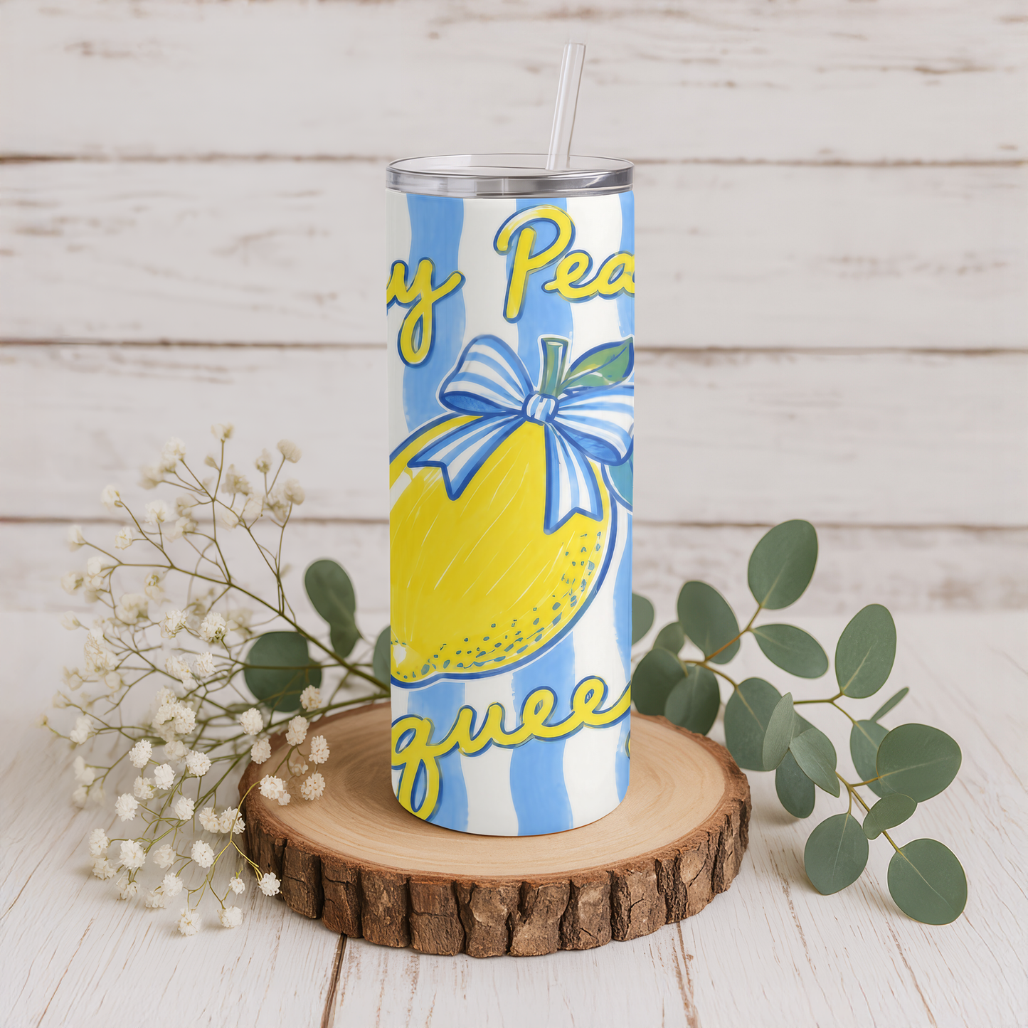 Easy Peasy Lemon 20oz Skinny Tumbler