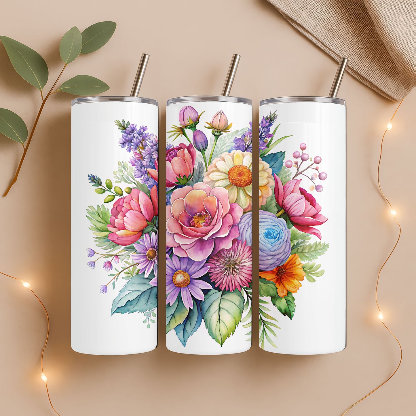 Springtime Floral 20 oz. Skinny Tumbler