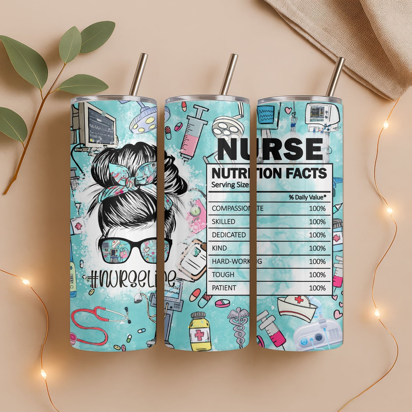Nurse Facts 20 oz. Skinny Tumbler