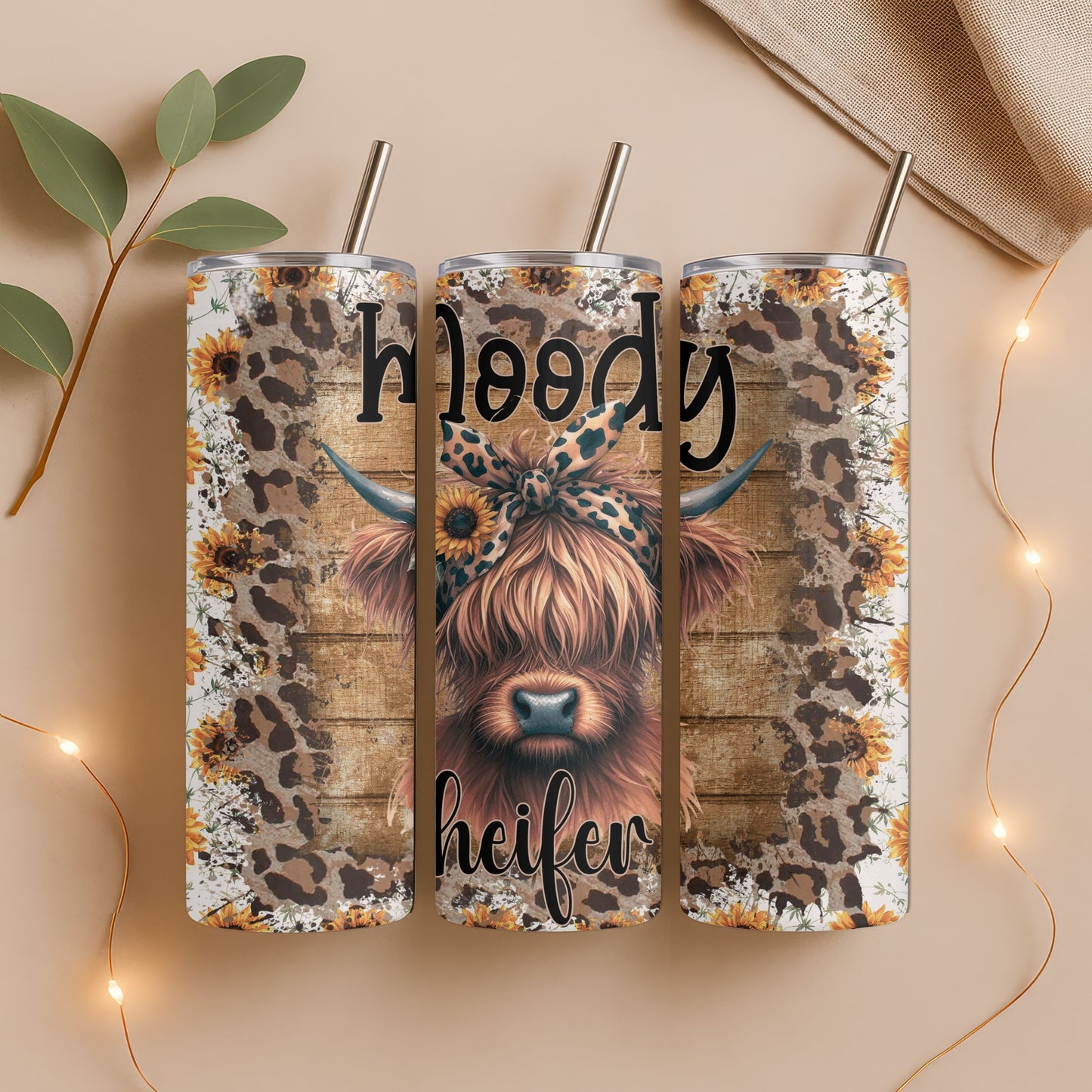 Moody Heifer 20 oz. Skinny Tumbler