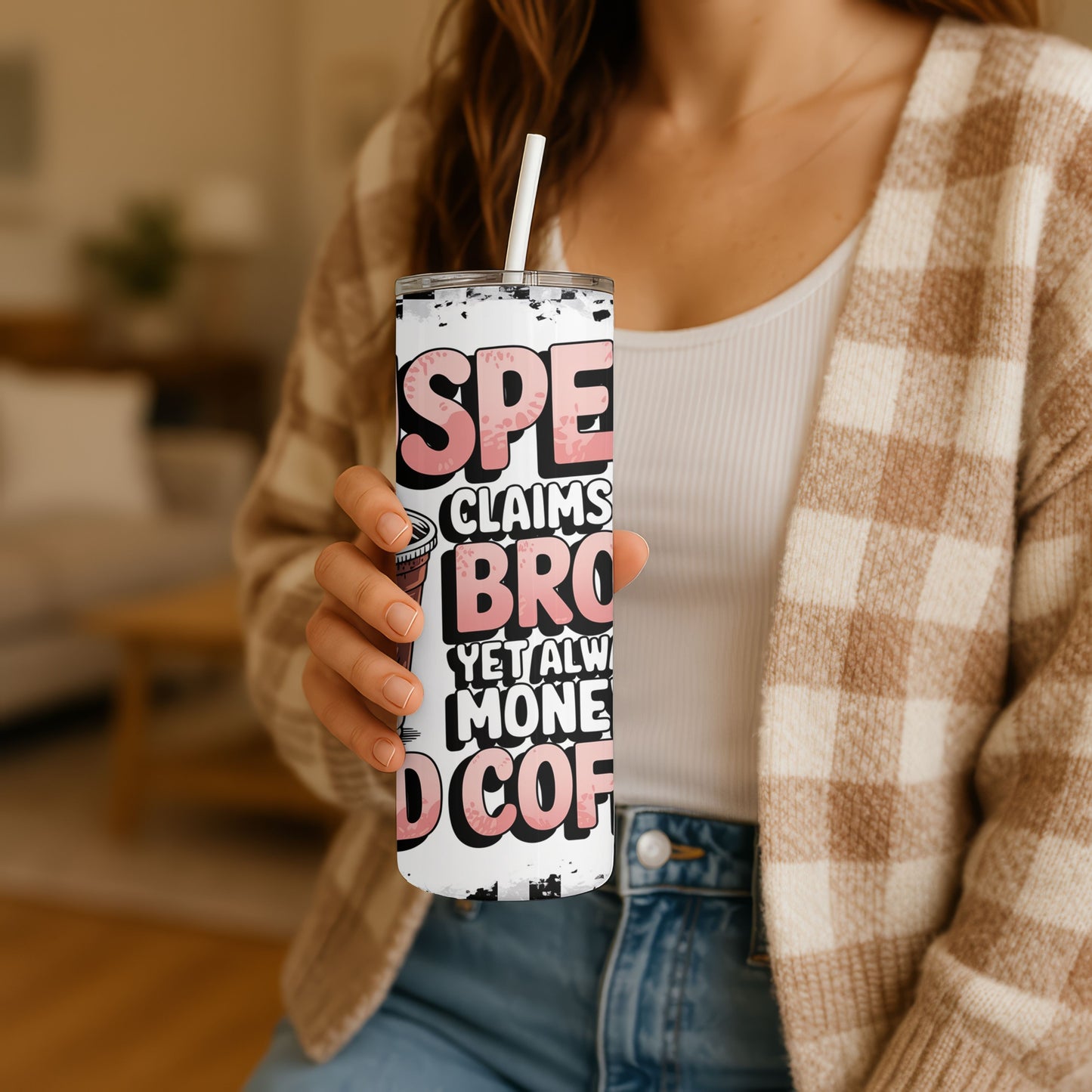 Suspect Claims Broke Iced Coffee Trend 20 oz. Skinny Tumbler