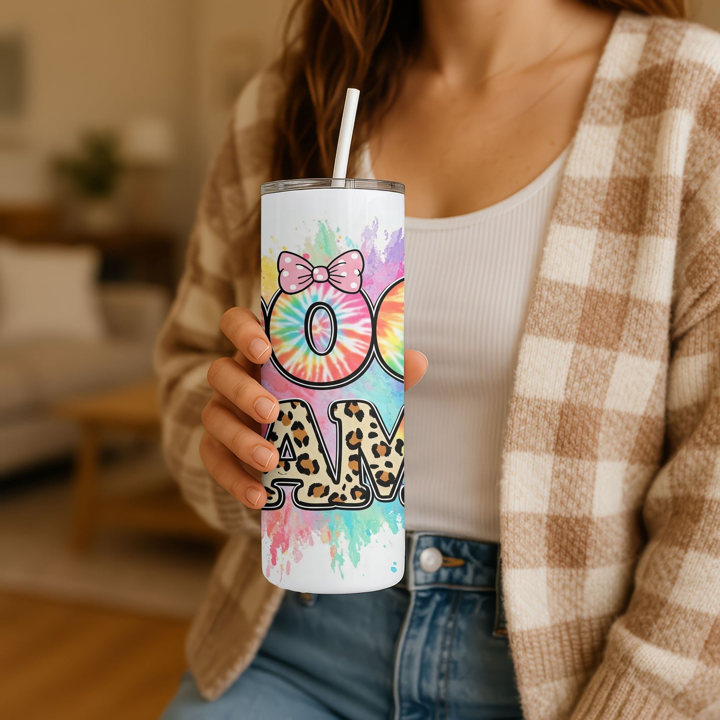 Dog Mama Tie Dye  20 oz. Skinny Tumbler