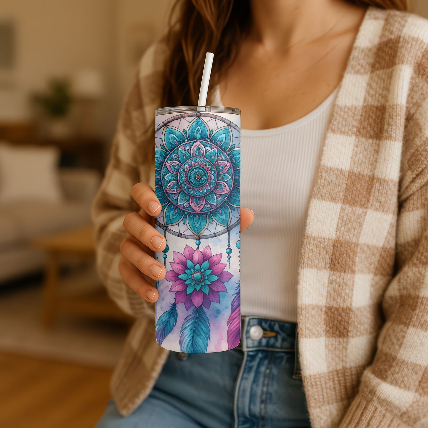 Boho Dream Catcher 20 oz. Skinny Tumbler