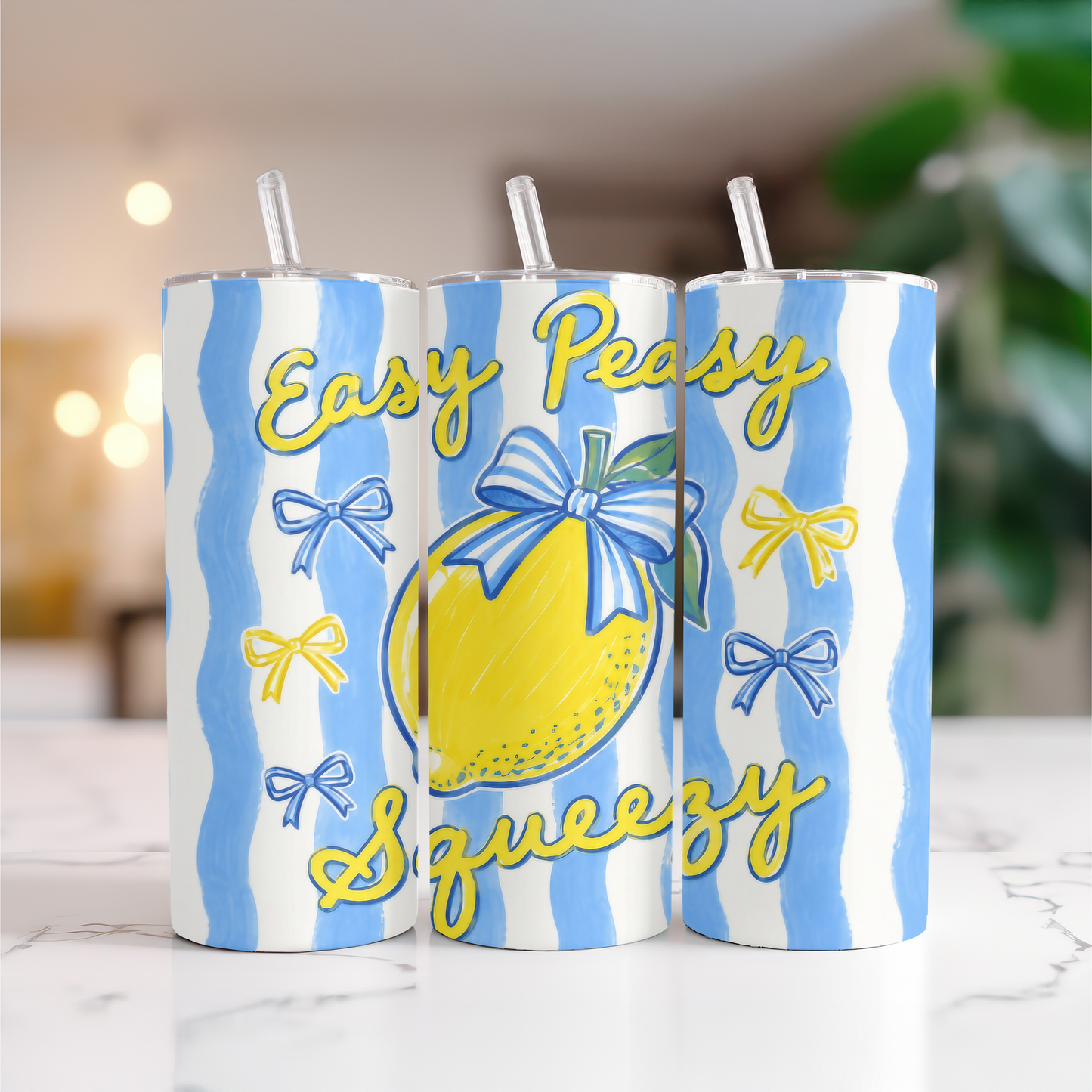 Easy Peasy Lemon 20oz Skinny Tumbler