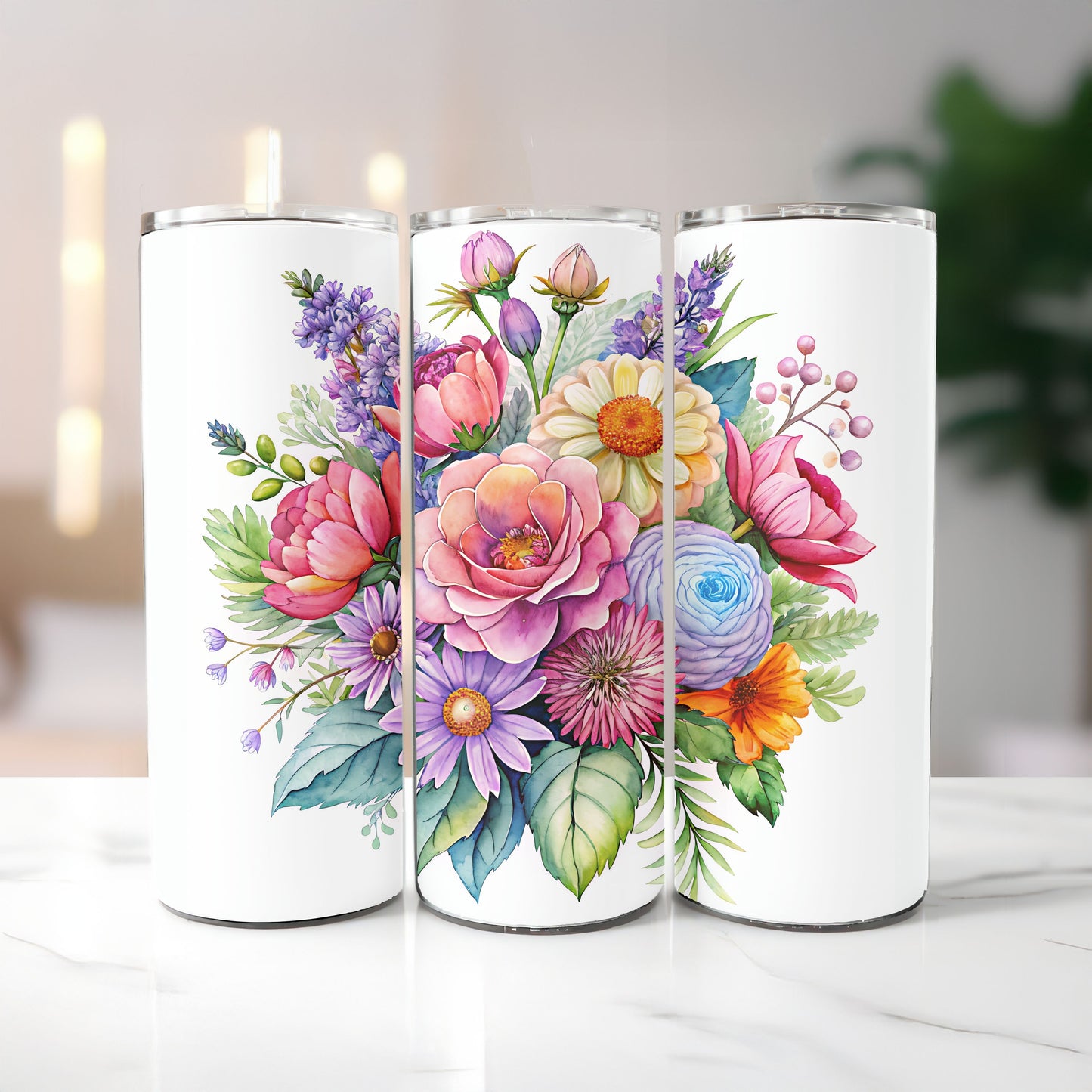 Springtime Floral 20 oz. Skinny Tumbler