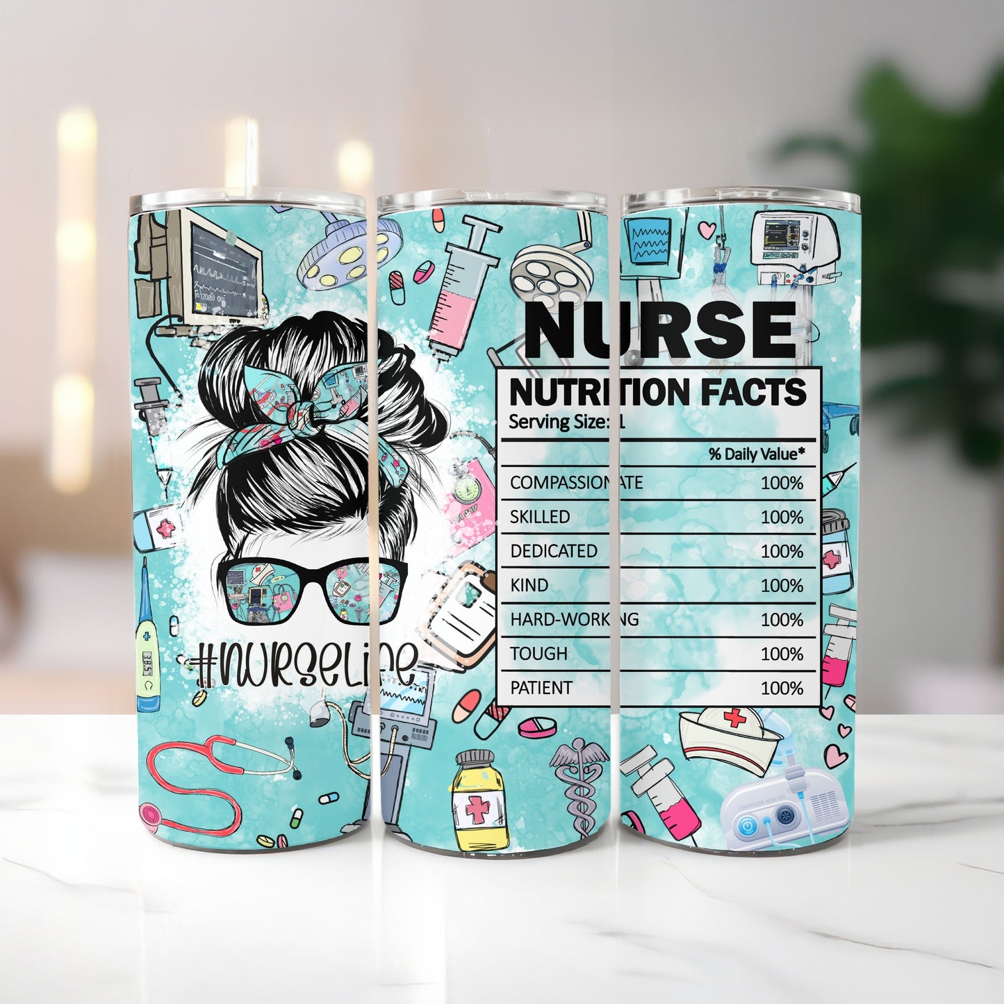 Nurse Facts 20 oz. Skinny Tumbler