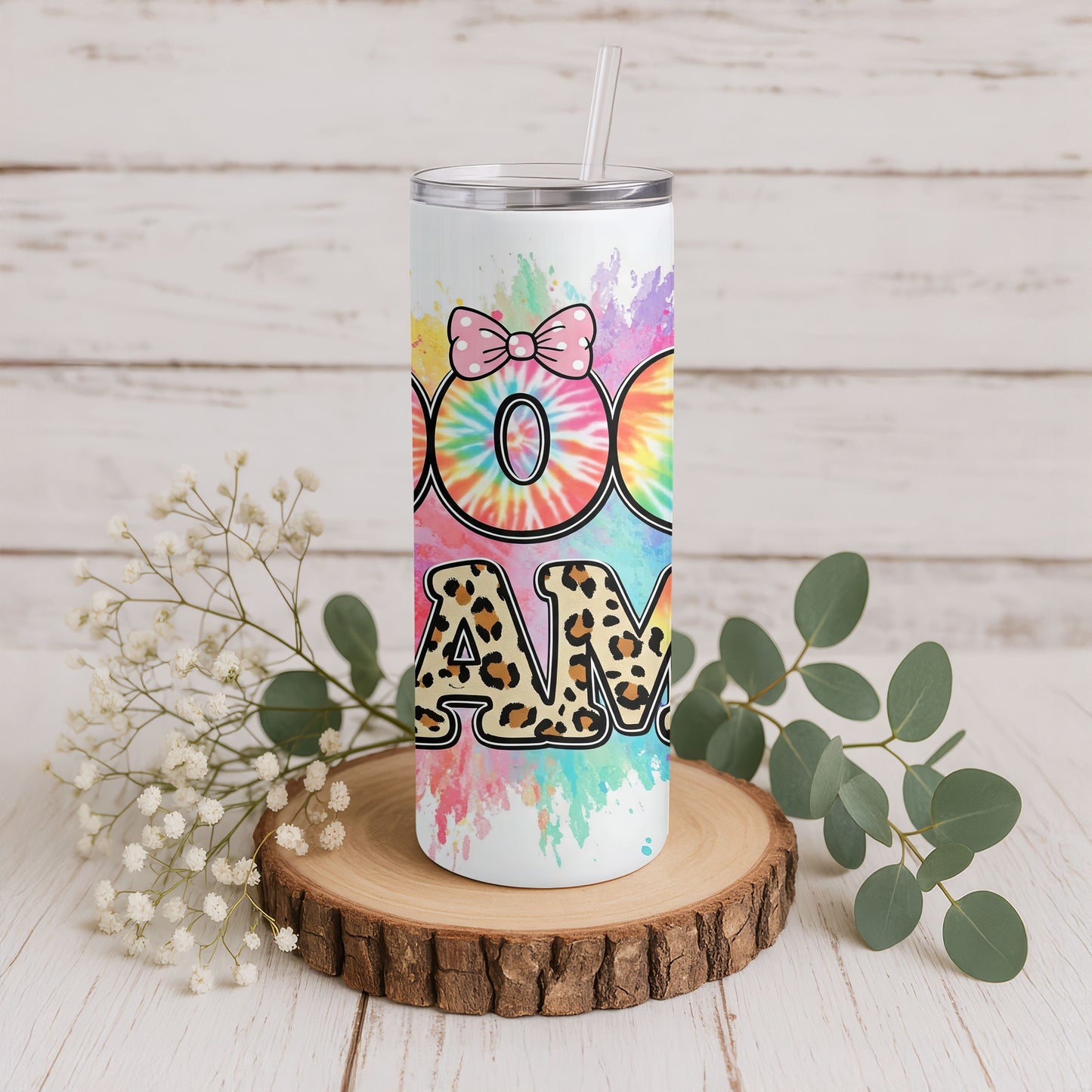 Dog Mama Tie Dye  20 oz. Skinny Tumbler