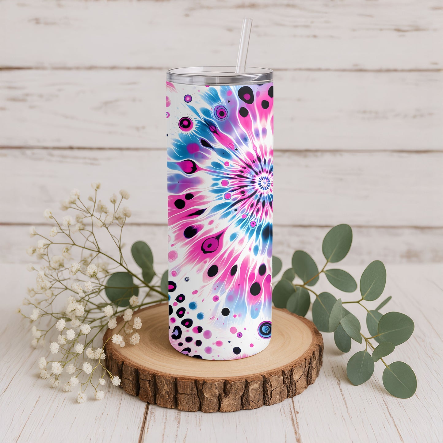 Pink Tie Dye 20 oz. Skinny Tumbler