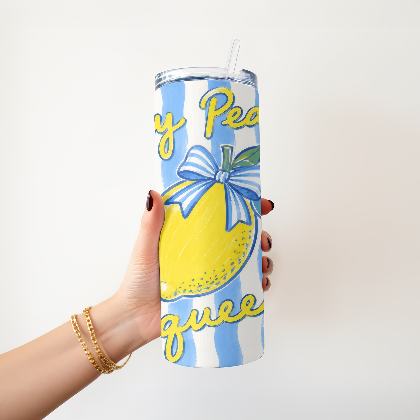 Easy Peasy Lemon 20oz Skinny Tumbler