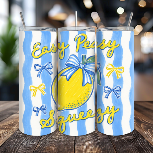 Easy Peasy Lemon 20oz Skinny Tumbler