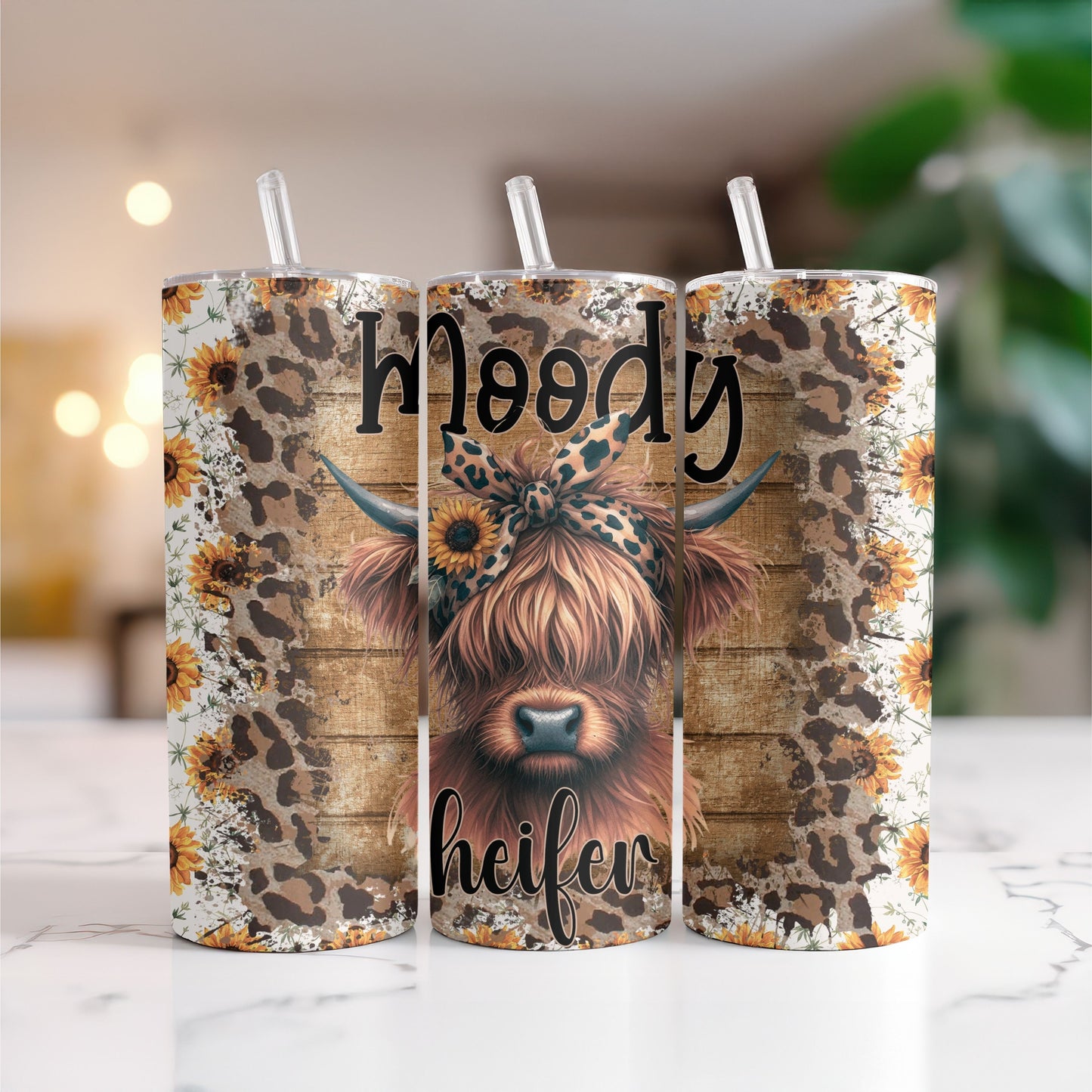 Moody Heifer 20 oz. Skinny Tumbler