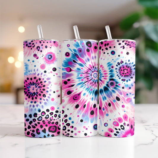 Pink Tie Dye 20 oz. Skinny Tumbler