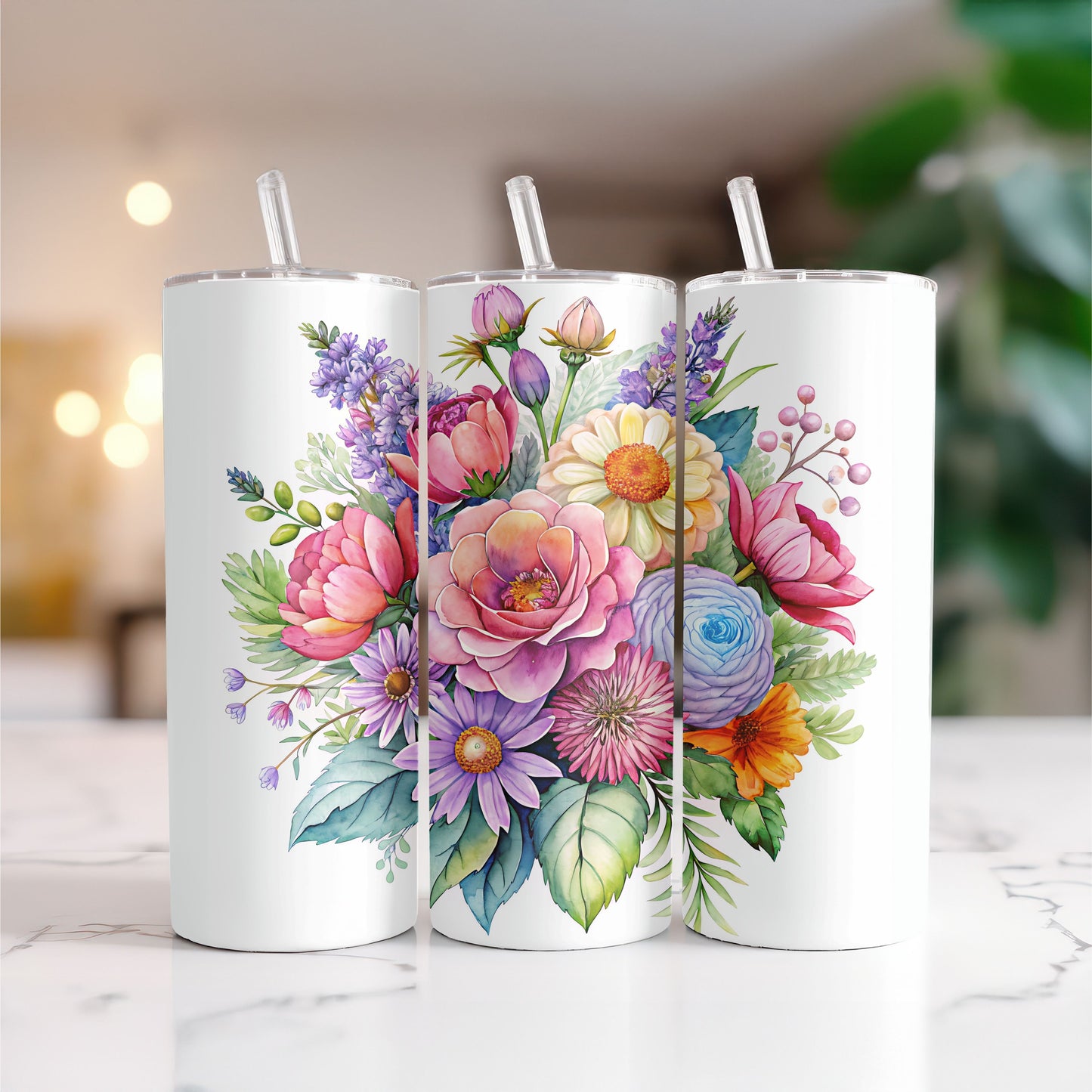 Springtime Floral 20 oz. Skinny Tumbler