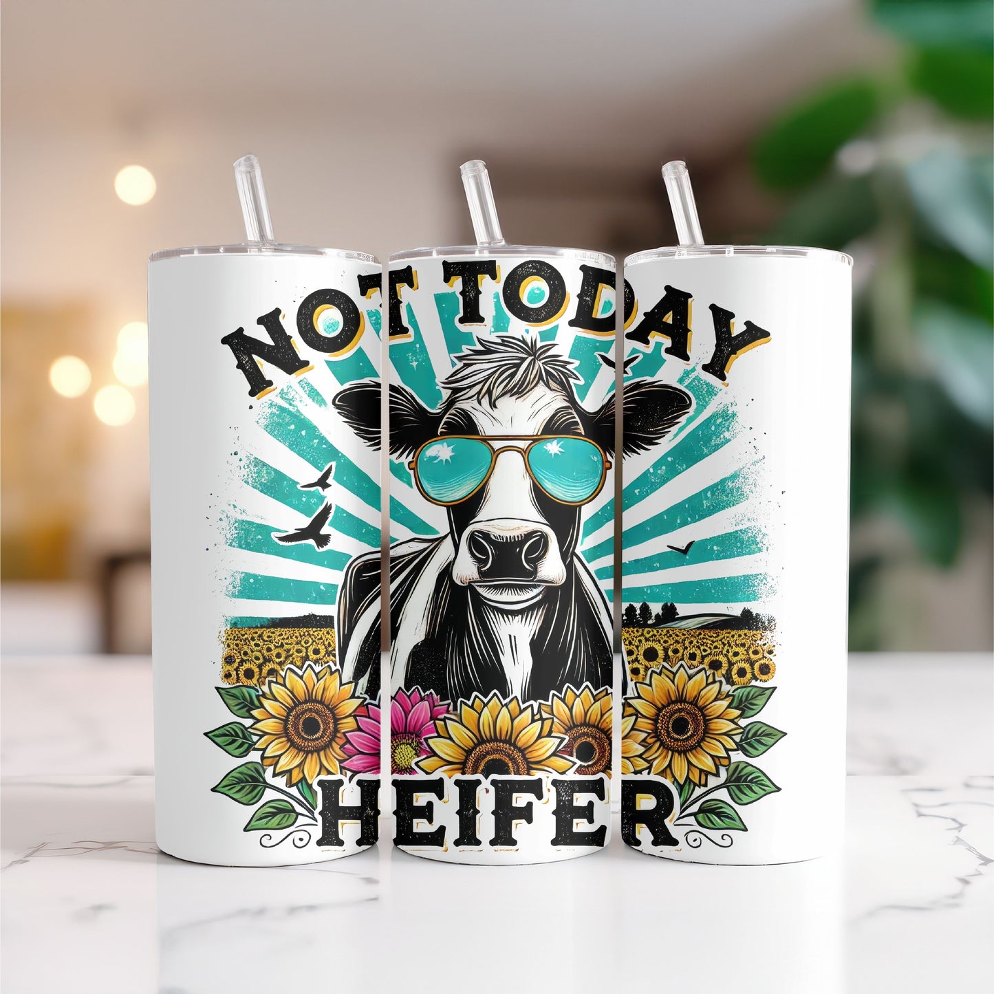 Not Today Heifer 20 oz. Skinny Tumbler