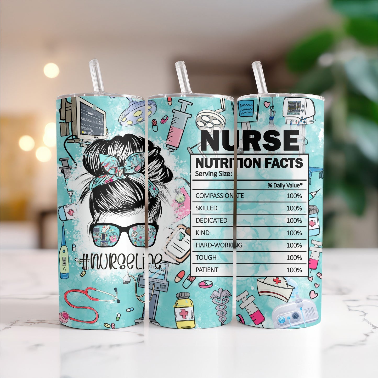Nurse Facts 20 oz. Skinny Tumbler