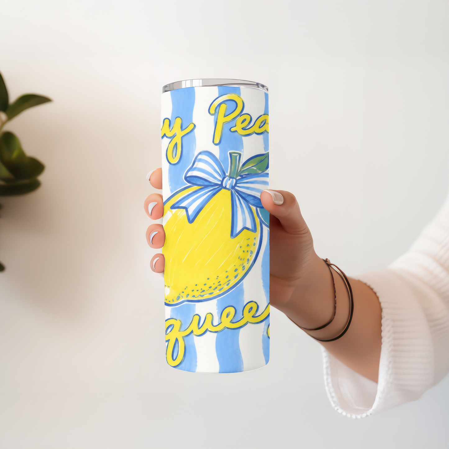 Easy Peasy Lemon 20oz Skinny Tumbler