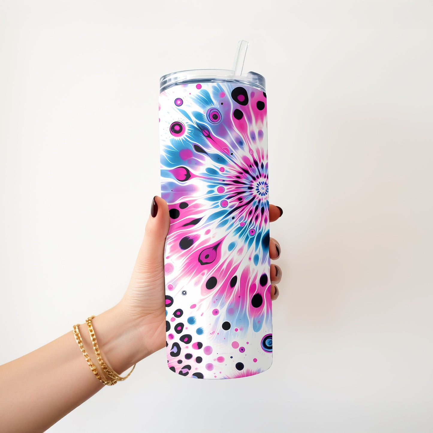 Pink Tie Dye 20 oz. Skinny Tumbler