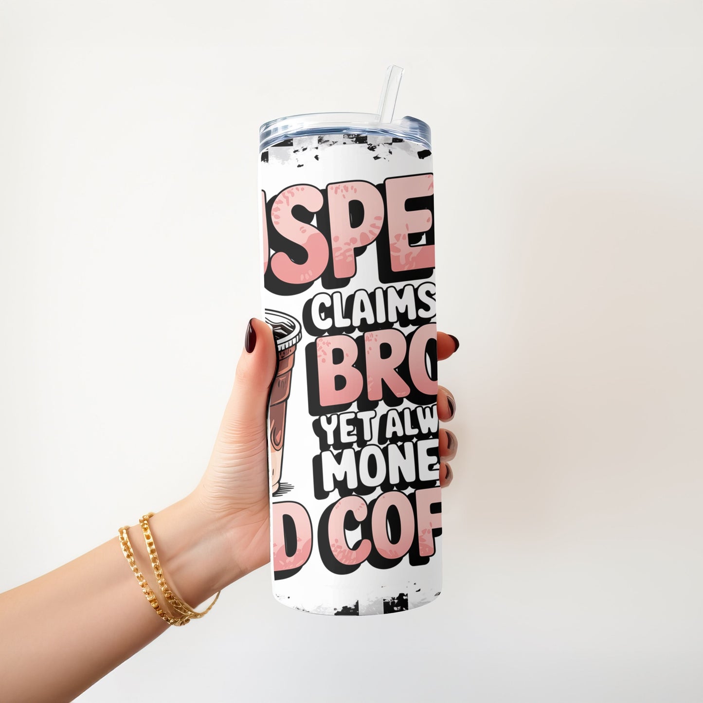 Suspect Claims Broke Iced Coffee Trend 20 oz. Skinny Tumbler