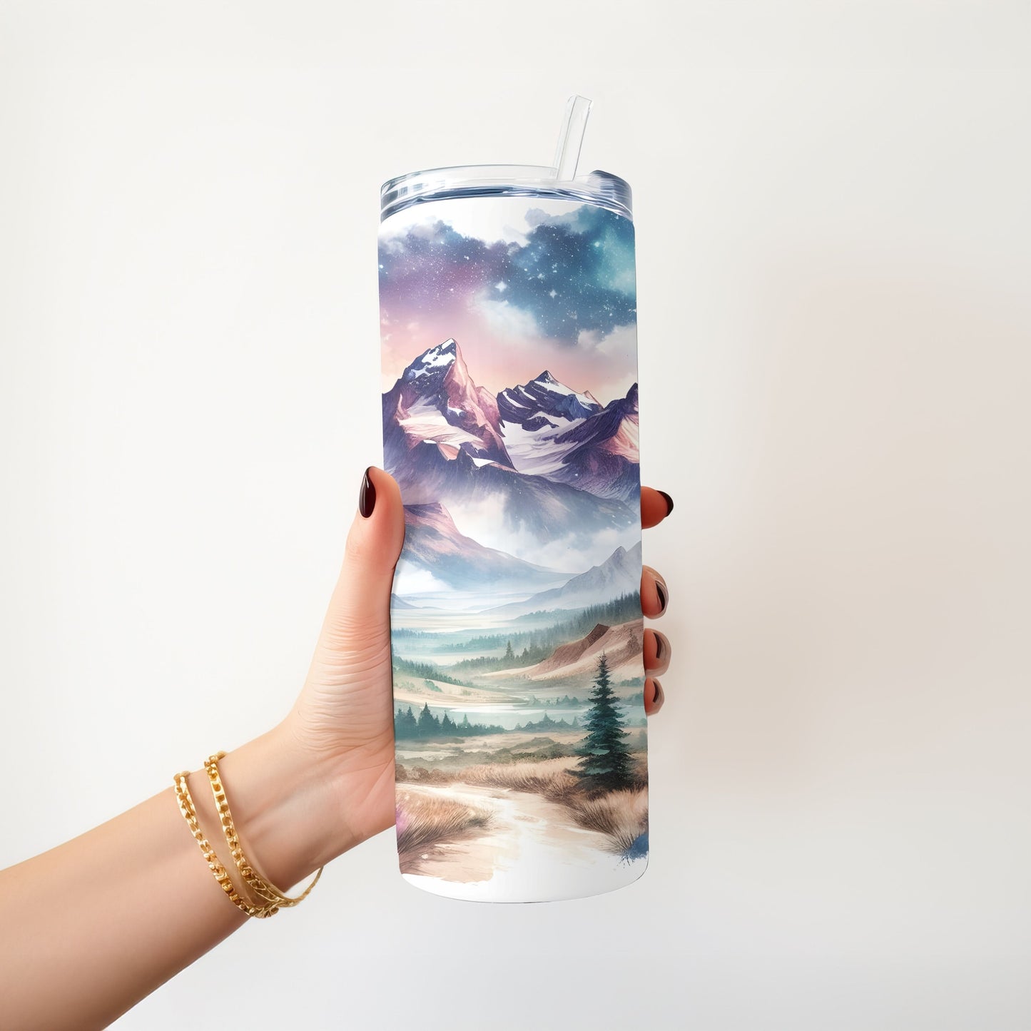 Mountain Landscape 20 oz. Skinny Tumbler