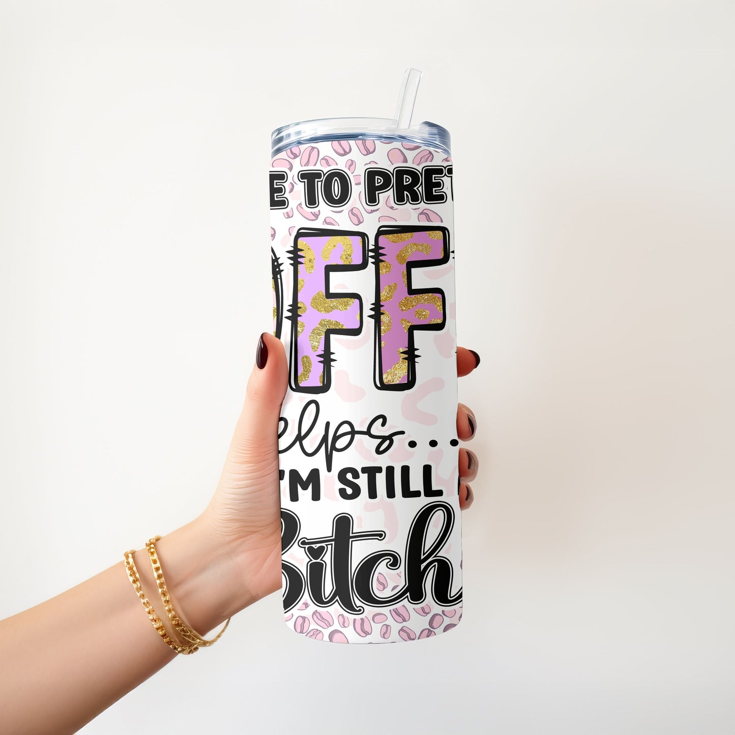 Pretend Coffee Helps 20 oz. Skinny Tumbler