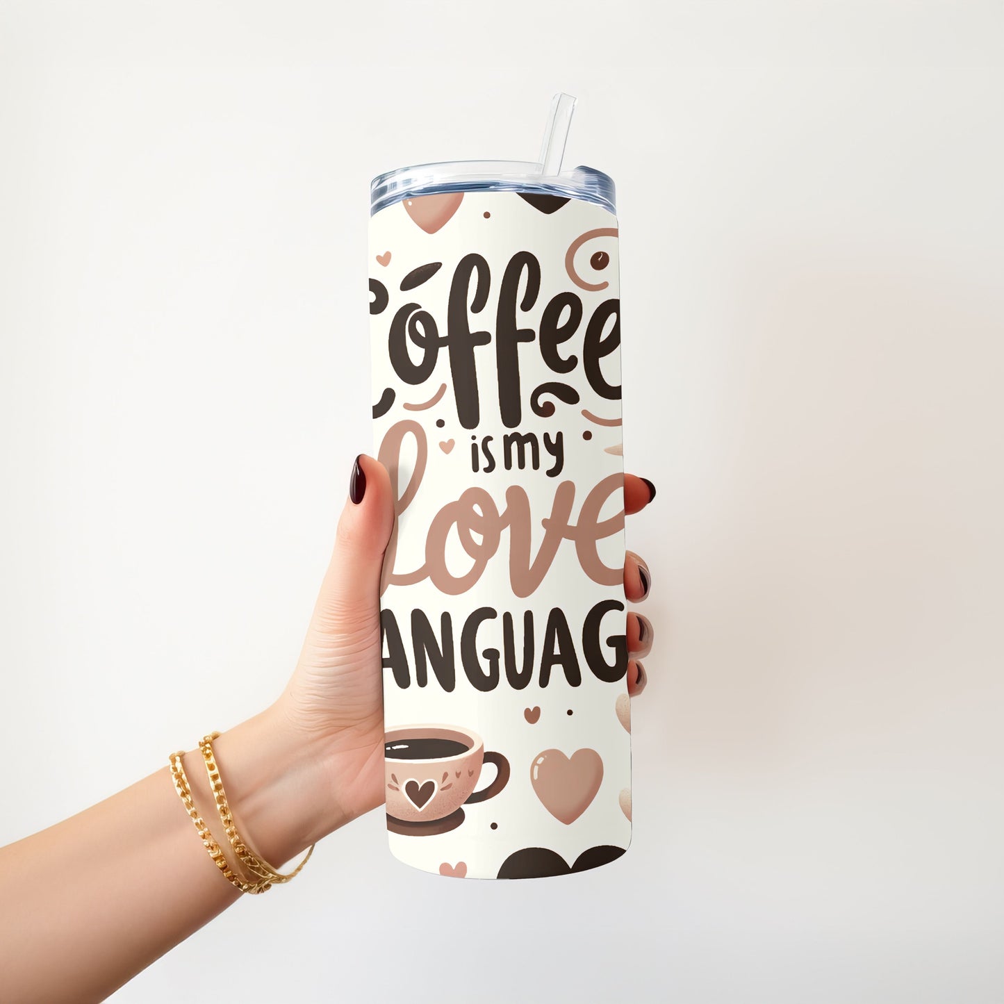 Coffee is my Love Language 20 oz. Skinny Tumbler