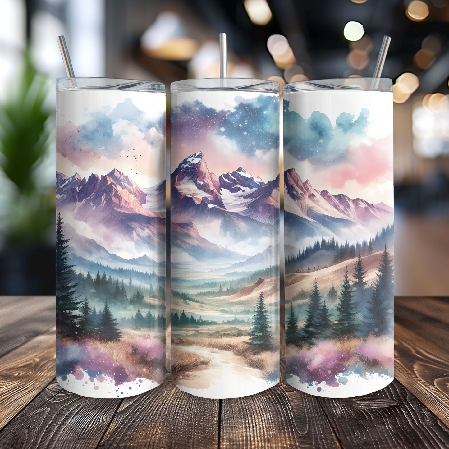 Mountain Landscape 20 oz. Skinny Tumbler