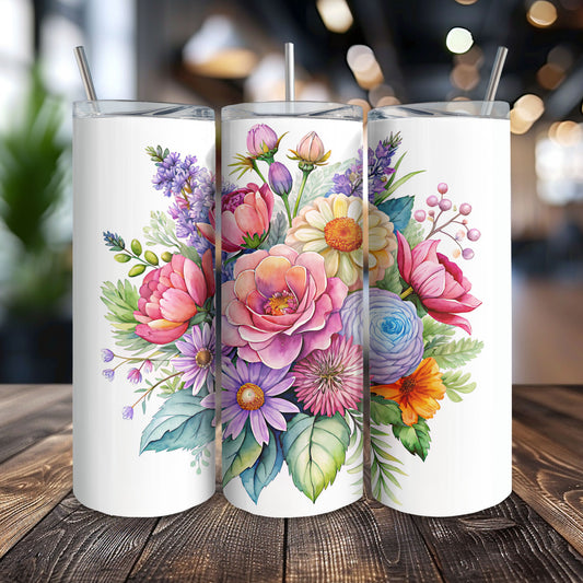 Springtime Floral 20 oz. Skinny Tumbler
