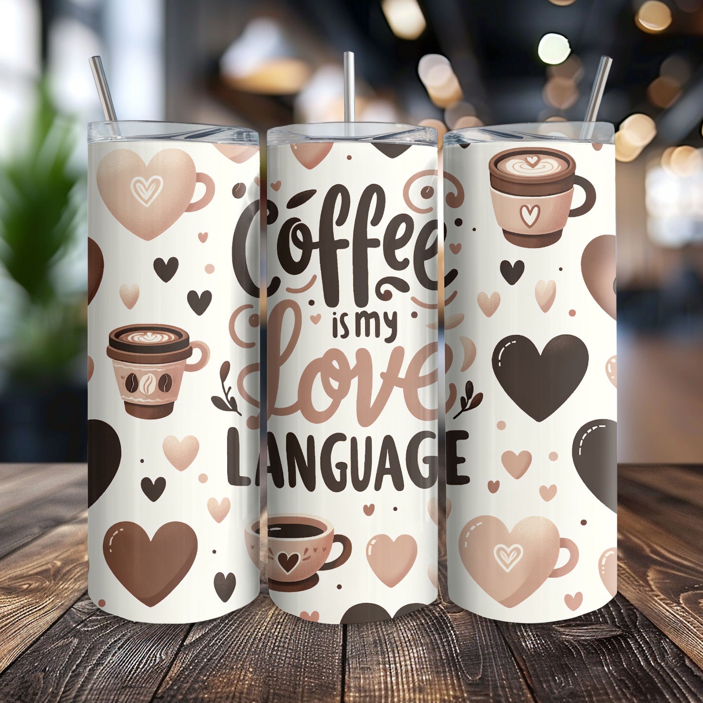 Coffee is my Love Language 20 oz. Skinny Tumbler