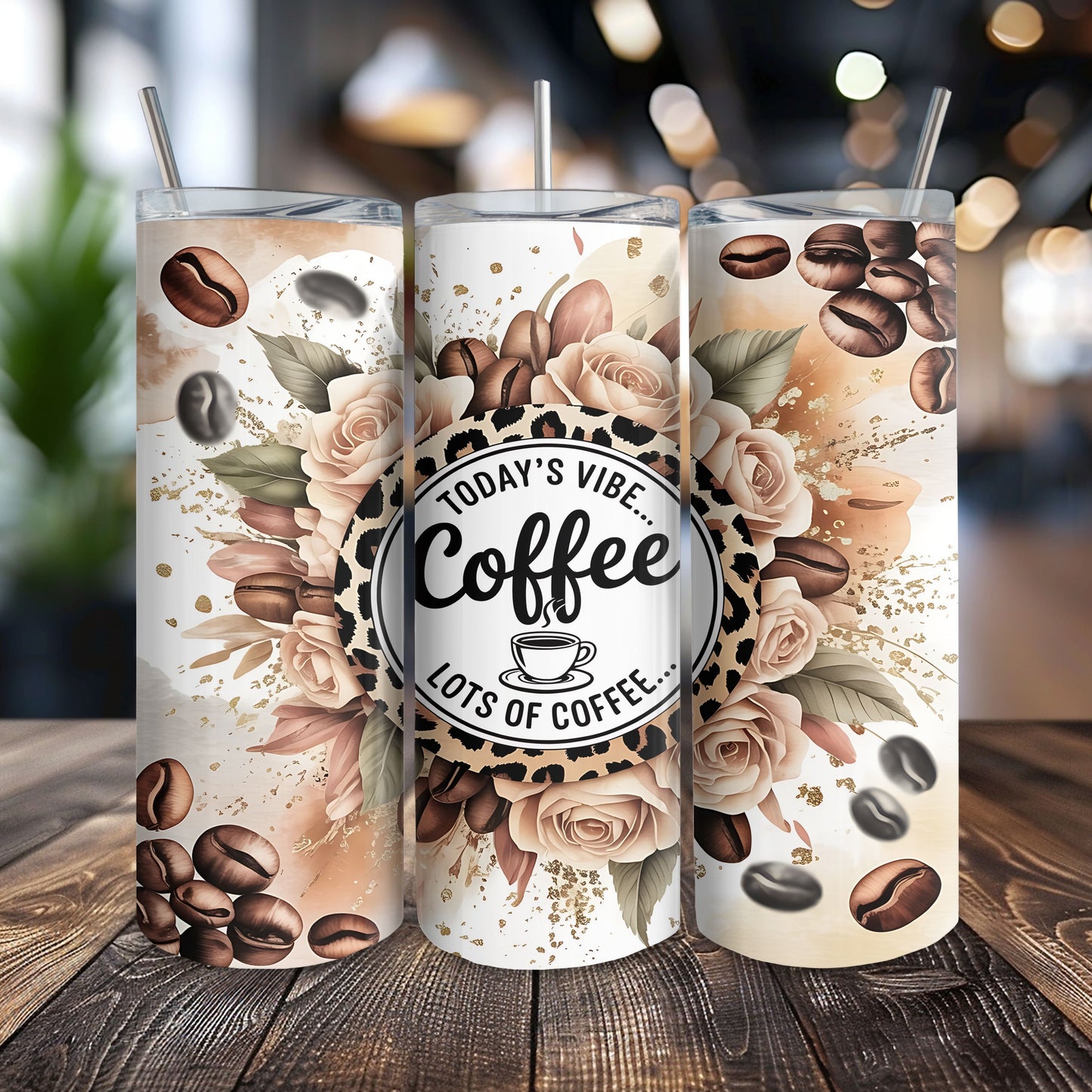 Today's Vibe...Coffee 20 oz. Skinny Tumbler