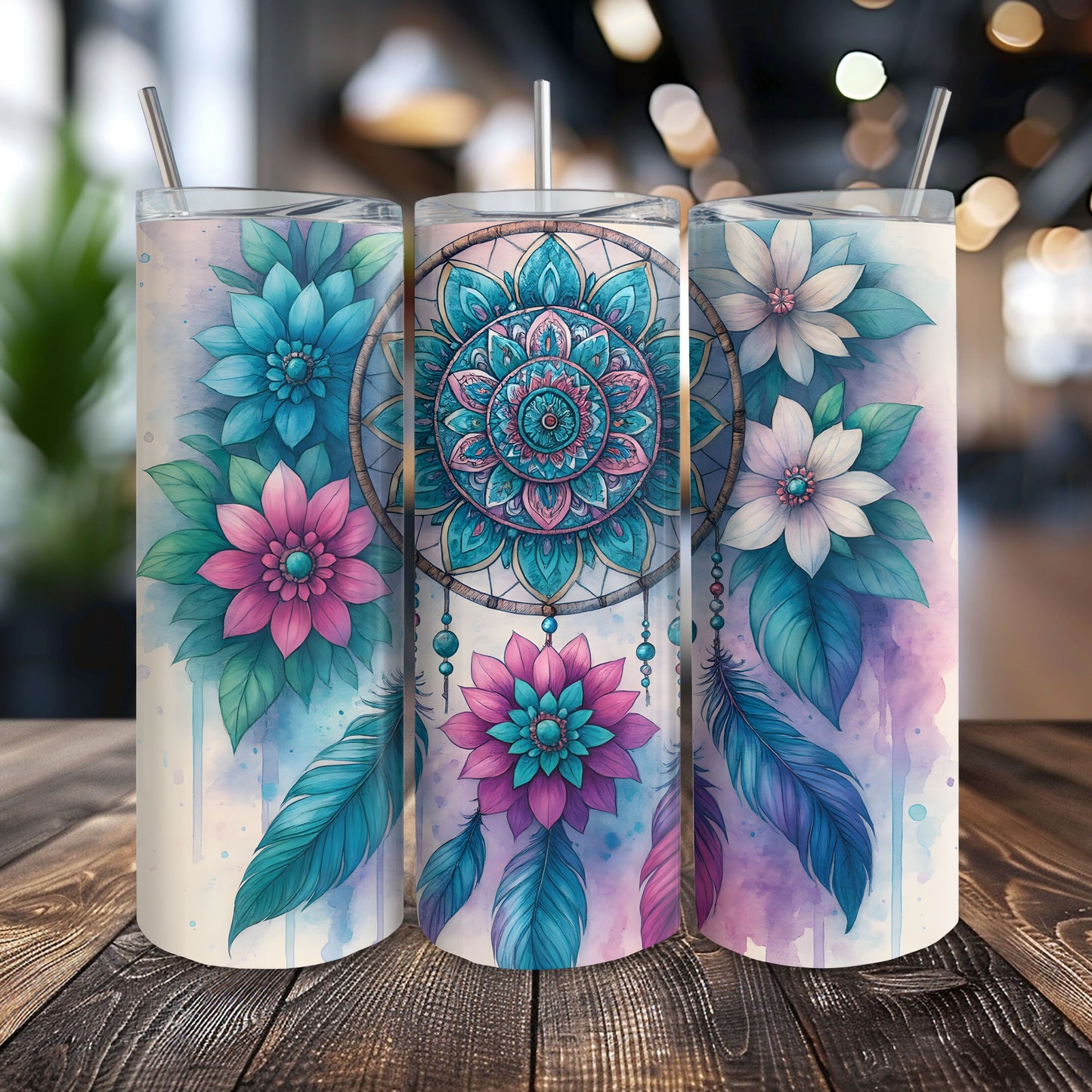 Boho Dream Catcher 20 oz. Skinny Tumbler