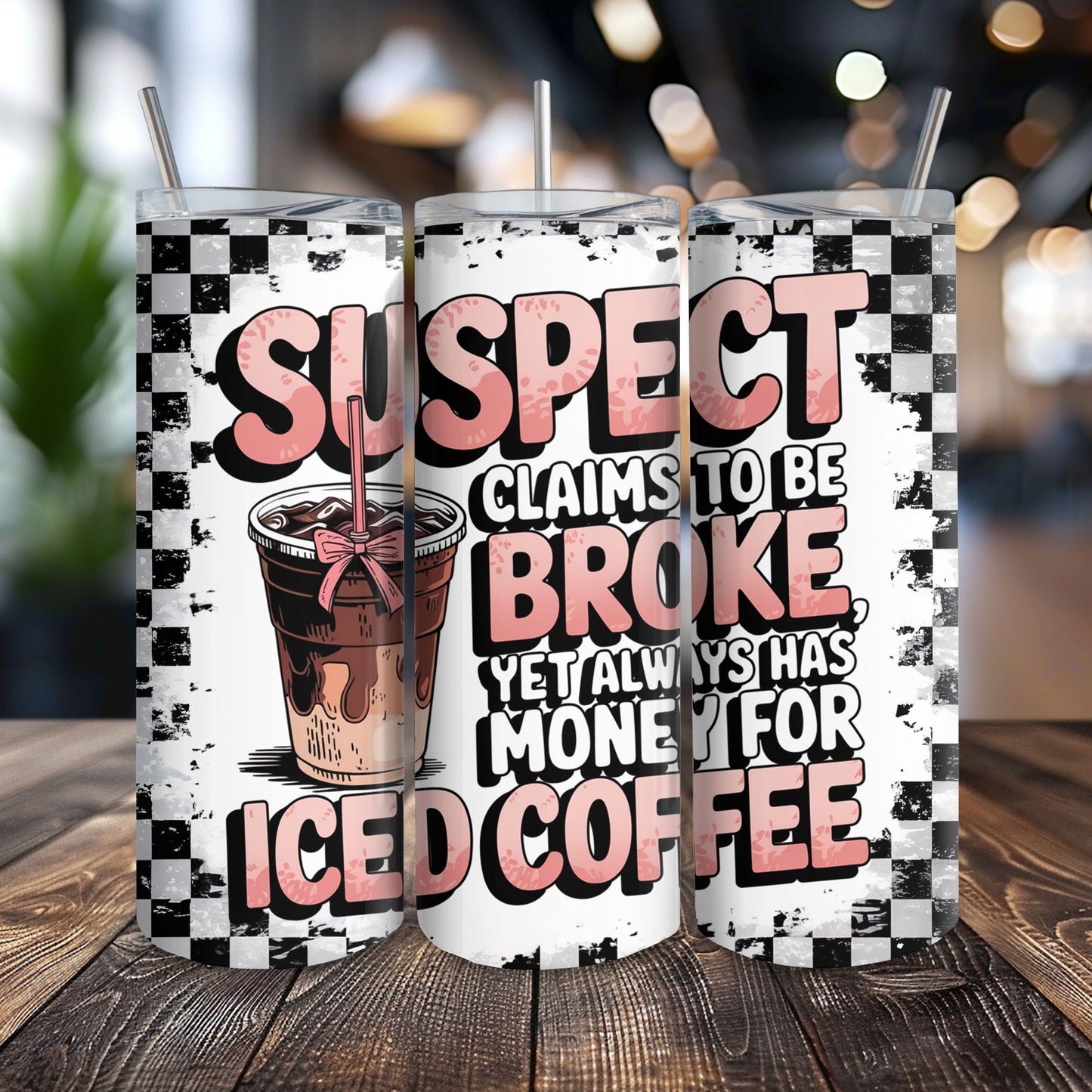 Suspect Claims Broke Iced Coffee Trend 20 oz. Skinny Tumbler